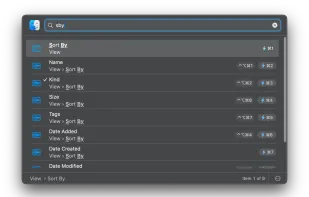 Fuzzy Search: Find the menu item you were looking for faster and with minimal typing, all while eschewing tiresome memorization of its title.