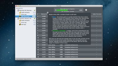 DriveDx Drive Self-tests