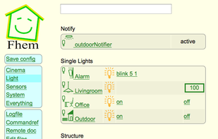 FHEM screenshot 1