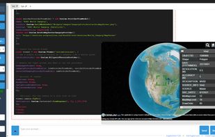 3d earth fully zoomable with satellite and maps view. 