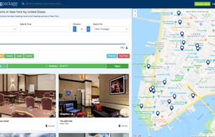 On the search page like this https://meetingpackage.com/meeting-rooms-new-york-ny-united-states you can easily filter the venues that fit your criteria for the event.