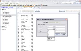 Create table dialog