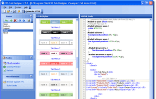 CSS Tab Designer screenshot 1