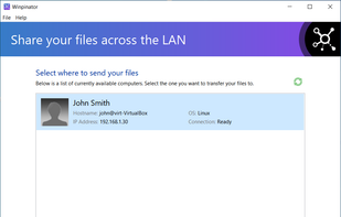 Winpinator screenshot 1