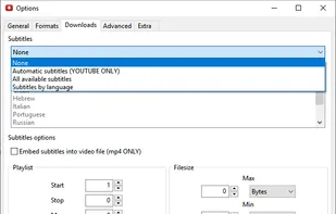 Options - Subtitles