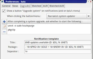 Preferences: Upgrades
