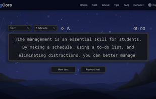Dark mode - typing test