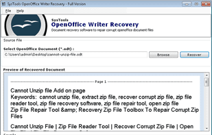 Select destination path and click on recover