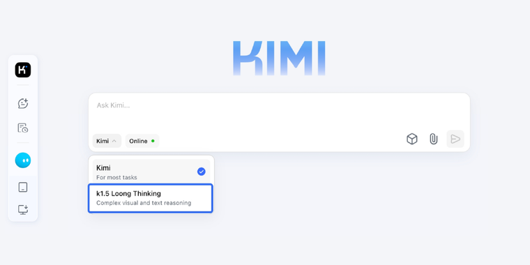 Moonshot launches Kimi k1.5, a free AI model with text & visual input surpassing OpenAI-o1 image
