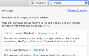 Built-in documentation