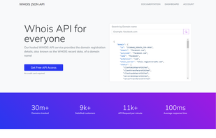 WHOIS JSON API screenshot 1