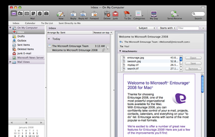 Microsoft Entourage screenshot 1