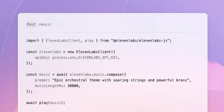 ElevenLabs unveils Eleven Music API for studio-grade, commercial AI music generation image