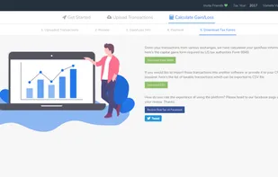 Download Tax forms and csv file with detailed taxable transactions for audit purposes.