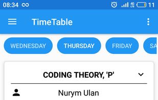 Timetable screenshot 3