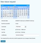 Leave request form