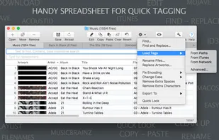 Handy spreadsheet for quick audio tagging on macOS.