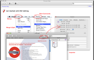 Main window and menus