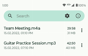 Fossify Voice Recorder screenshot 1