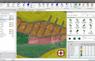 Complete Land Use Coverage:
Complete land use coverage is provided for USA, Canada, Europe, Australia and many other parts of the world. For the USA, land coverage data is provided at a 100 x 100-foot grid cell size. This makes it extremely easy to compute composite curve numbers, time of concentrations, lag times and more.