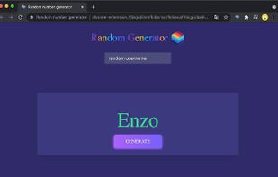 Random Generator - Browser Extension screenshot 3