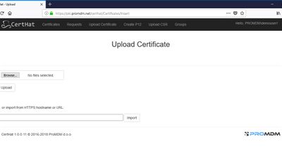 Upload external digital certificates do you can those as well.