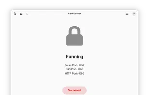 Main Page of Carburetor in Desktop mode
