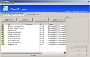 iwebalbum screenshot 1