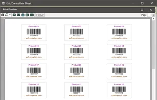Printing of barcode sheets in various formats
