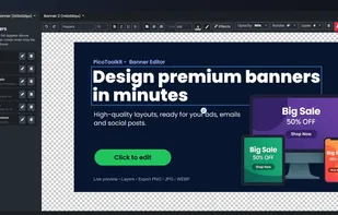 Main view of banner editor