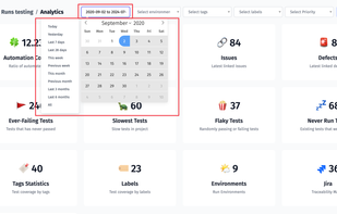 Analytics Dashboard widget with different capabilities of data filtering