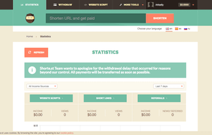 Shorte.st screenshot 1