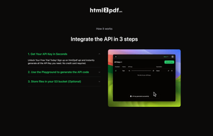 Html2pdf API screenshot 1