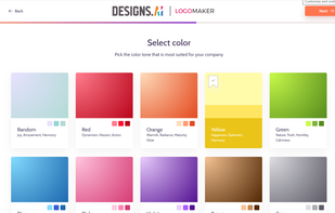 Select the color of your logo color.