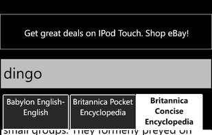 SilverDict WP7 screenshot 1