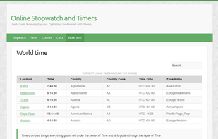Online Stopwatch and Timers screenshot 1
