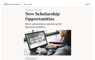 The header for an individual news story.