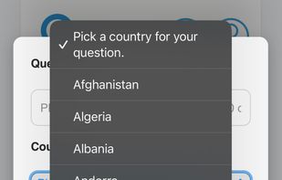 All countries and states/prefectures worldwide are already supported, while cities are being added gradually.
If your city is missing, feel free to request it — we add new ones continuously.
No matter which level you choose, only real locals from that exact region are allowed to answer your question.