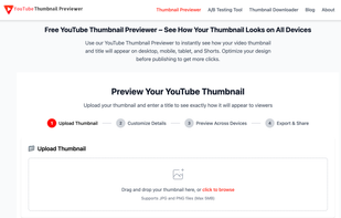 Free YouTube Thumbnail Previewer