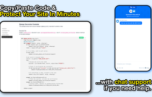 Install in minutes, and get help from me directly in chatbox or email.