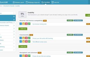 The checklists that gives you detailed advice on how to improve your web presence