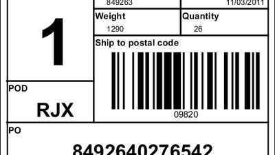 Shipping label