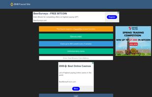 BNB Faucet Site screenshot 1