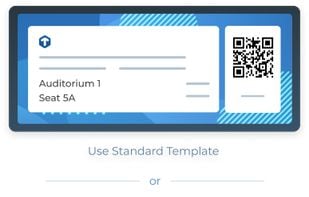Design custom tickets from scratch or use a readymade template.