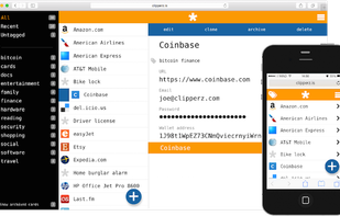 Clipperz screenshot 1