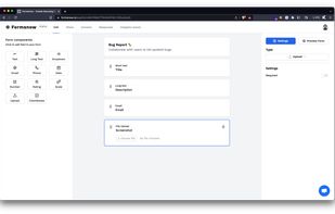 Form edit screen