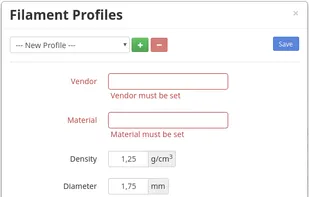 FilamentManager screenshot 1