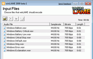 winLAME screenshot 1
