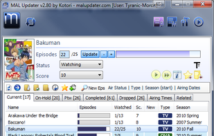 MAL Updater screenshot 1