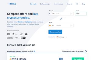 Buy bitcoin comparison - choose the best rate and your favourite payment method